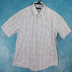 Tasso Elba Short Sleeve Button Up Men's Shirt, Size Large